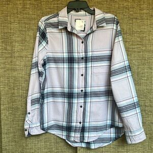 Plaid Button-Up Shirt